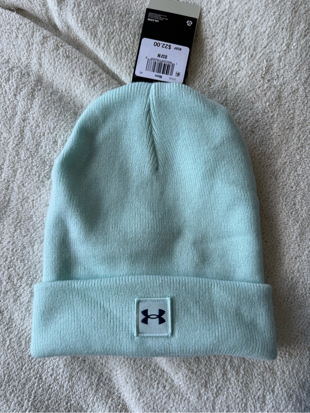Aqua under armor beanie